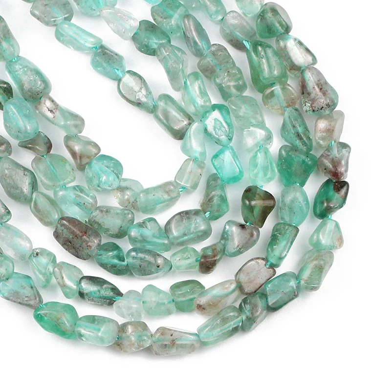 YHBZRET зеленые прозрачные бусины из натурального камня нестандартные гравийные