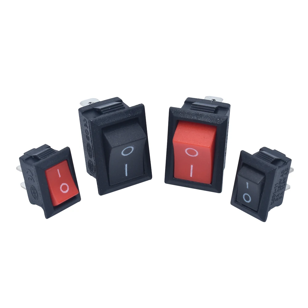 Кнопочный мини Переключатель KCD1 6A 10A 250 В 101 2Pin 10*15 21*15 мм черный красный белый 5