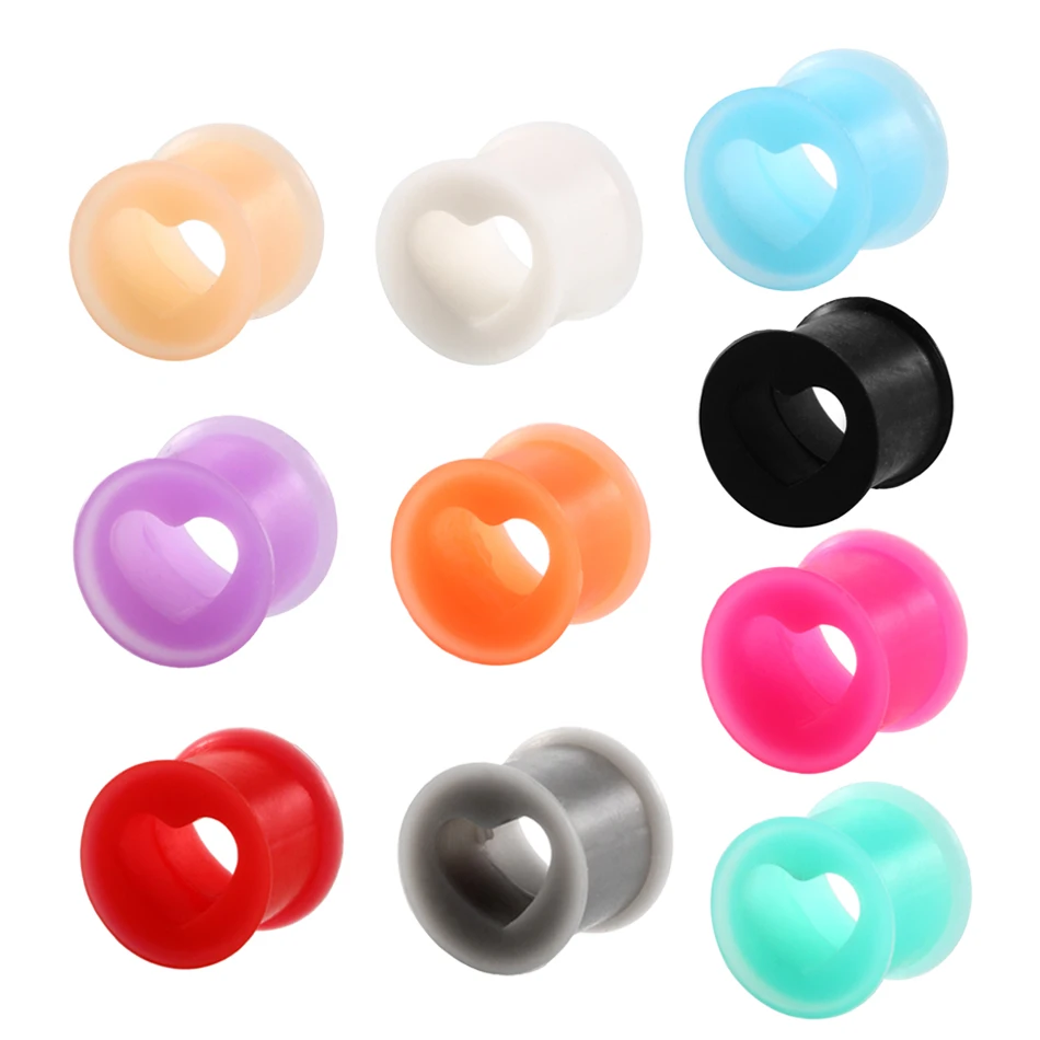 1 пара силиконовые растяжки Для Пирсинга Ушей 4-16 мм