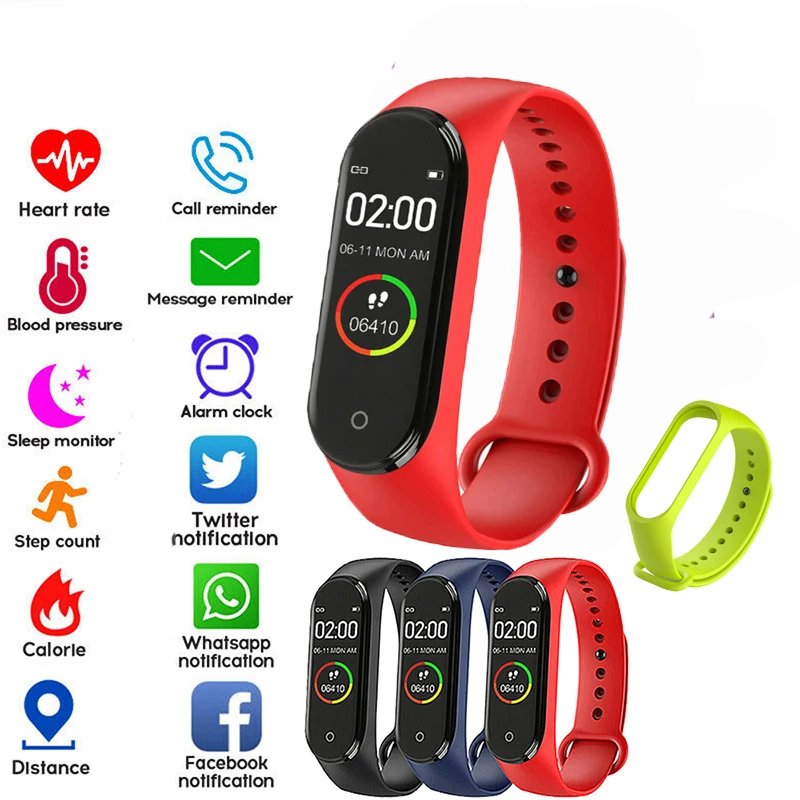 

Wristwatches Color Screen Blood Pressure Heart Rate Monitor Digital Watch Men Women Sport Wristbands Bracelet For Children Watch