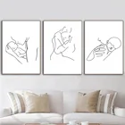Семейный плакат с любовью для мамы, мамы, ребенка, рисование на холсте, живопись, минималистичный принт, детская Настенная картина, декор для гостиной
