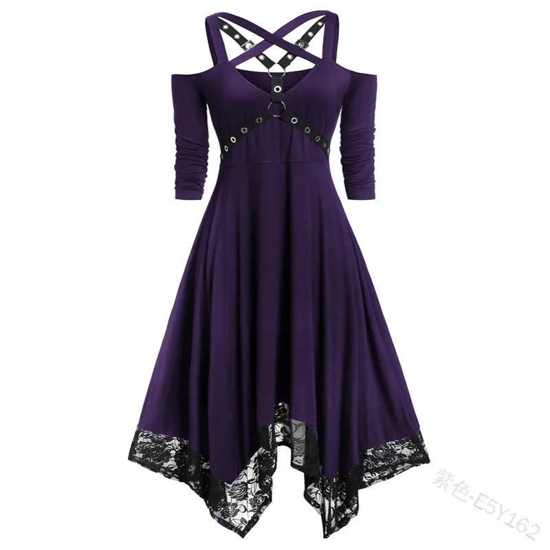 Женский костюм ведьмы из викторианского средневекового костюма на Хэллоуин