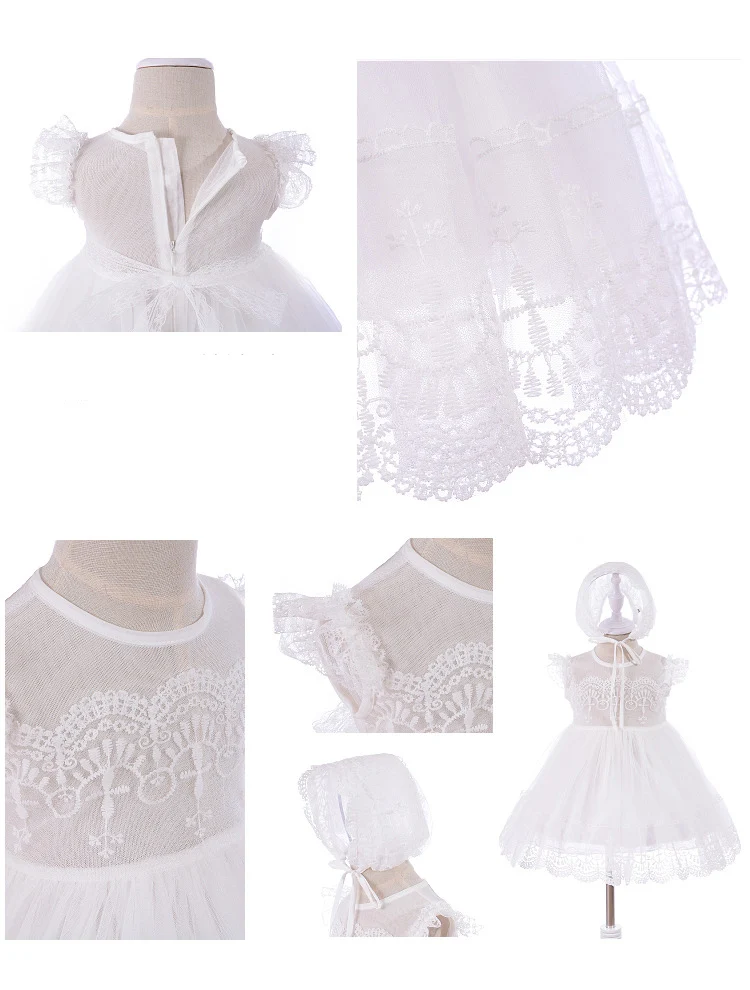 Baby Girls Christmas Dress 3 6 9 12 18 24 Months Newborn Lace Princess 1 Year birthday wedding Christening Baptism | Детская одежда и
