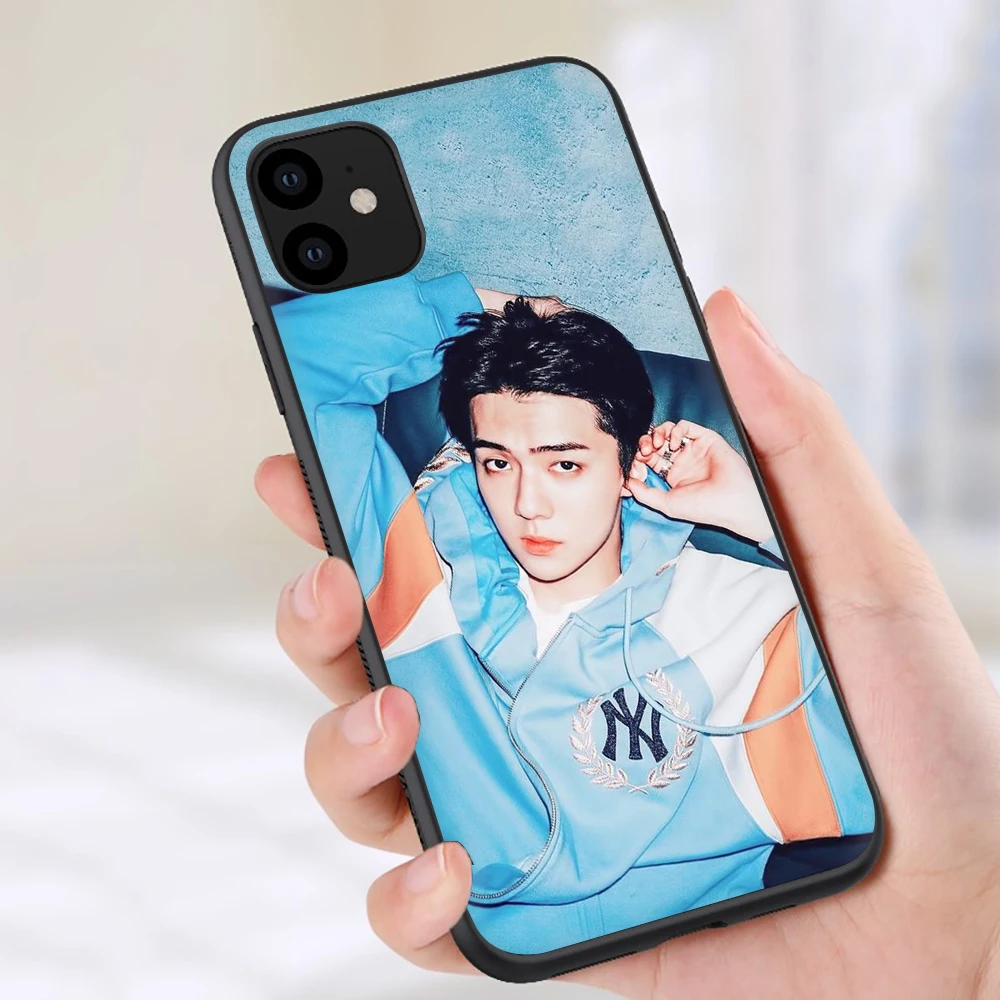 B11 EXO sehun Мягкий силиконовый чехол для телефона чехол для iPhone 5 5S SE 6 6S 7 8 plus X XR XS 11 Pro Max - Цвет: B11