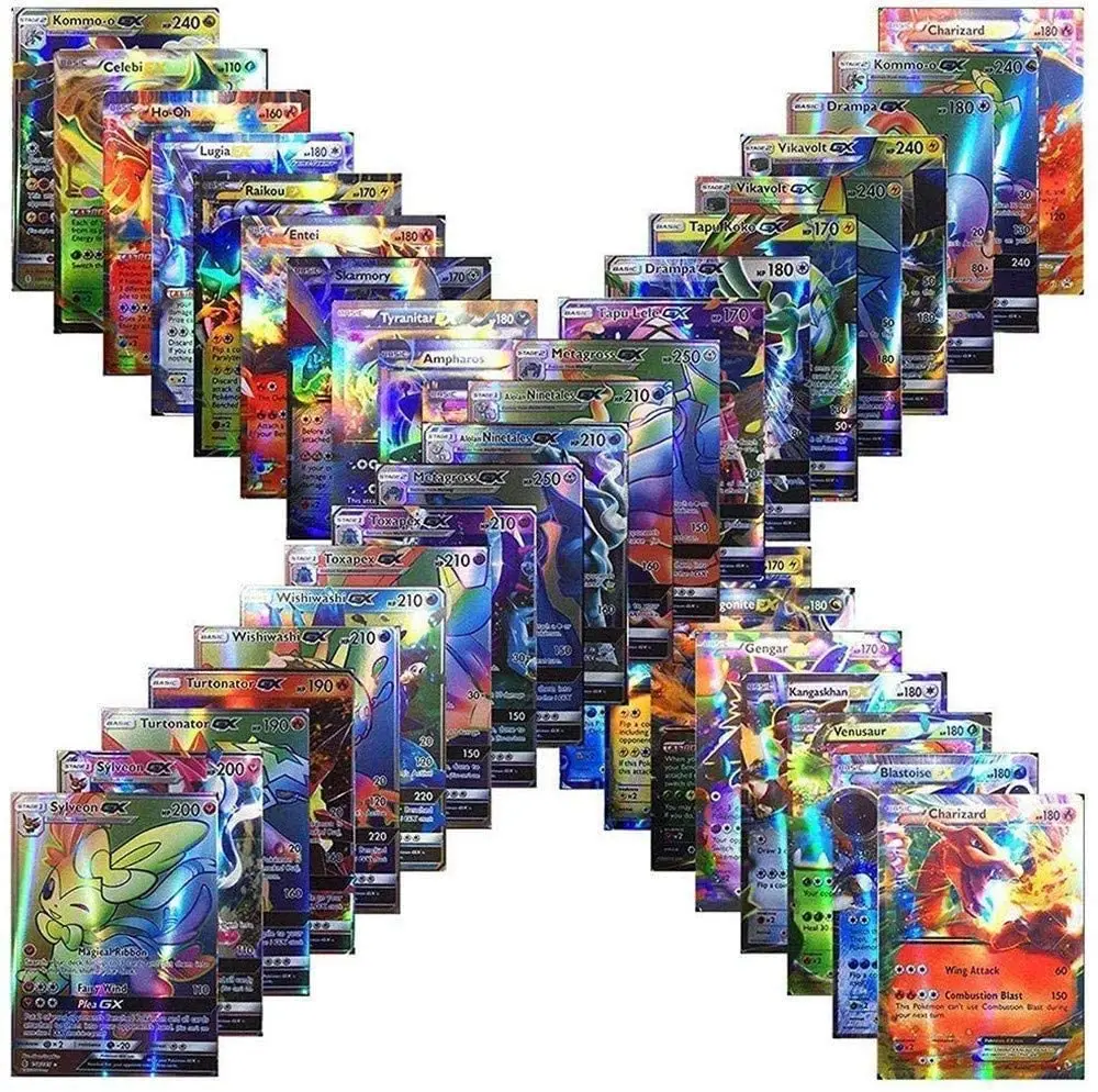 Новые блестящие карты Pokemon No Repeat TAKARA TOMY GX EX Game VMAX TAG TEAM Battle торговая карточка Лидер