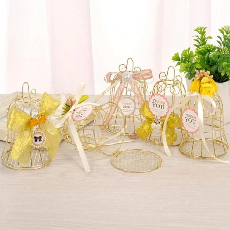 Железная птичья клетка хранения Коробки Конфета шоколад кованого посылка чехол