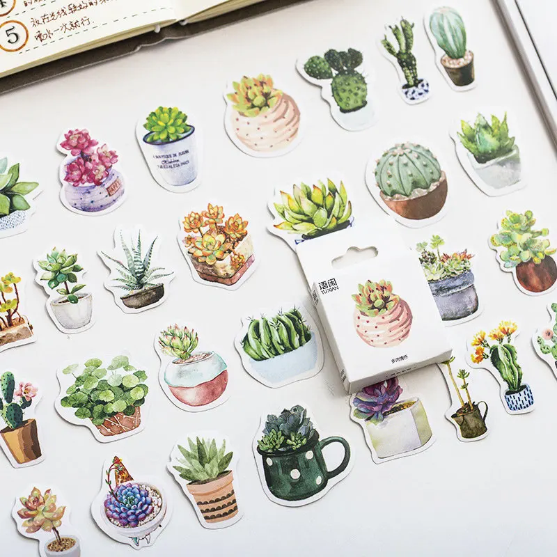 45 шт./кор. с цветочным рисунком Тотем памятки наклейки пакет DIY разместил его Kawaii планировщик для скрапбукинга наклейки канцелярские принадлежности, школьные принадлежности героя из мультфильма