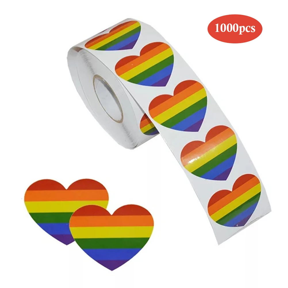 1000 шт 4 см персональная Радуга I Love Gay порно Сексуальная ПВХ наклейка в форме