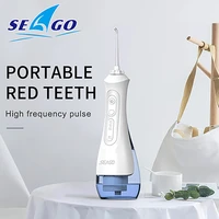 seago new oral irrigator portable water dental flosser usb rechargeable 3 modes ipx7 200ml water for cleaning teeth sg833