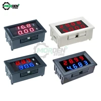 mini led dual display digital voltmeter ammeter 4 bit 5 wires dc 100v 200v 10a 50a 0 28 inch voltage current meter red blue