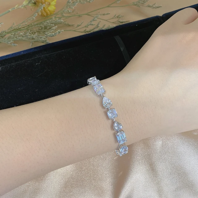 Diamond Irregular Bracelet For Women - Bride Band Sparkling Jewelry 6