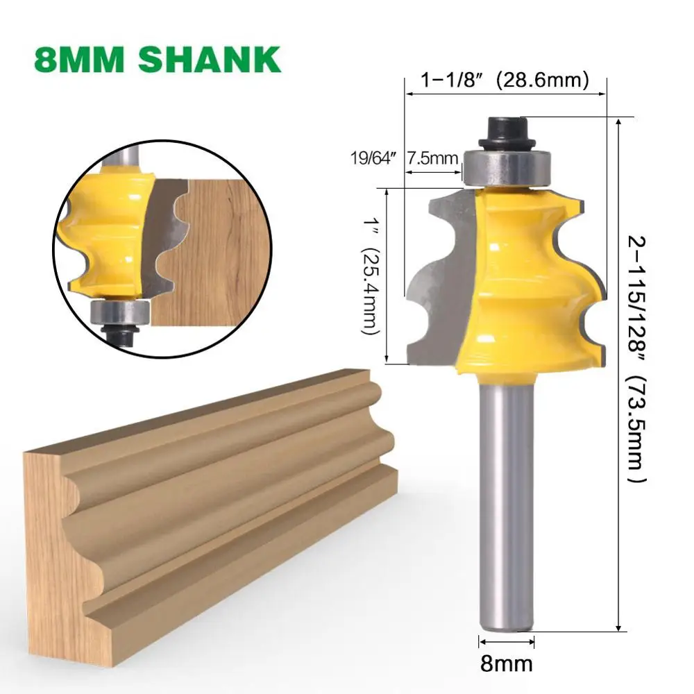 1 шт. 8 мм хвостовик архитектурный нож резак формовочные фрезы для дерева режущие