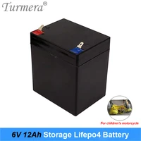 turmera 6v 6ah lifepo4 battery replace storage batteries for children electric car and motorcycle electronic emergency light use