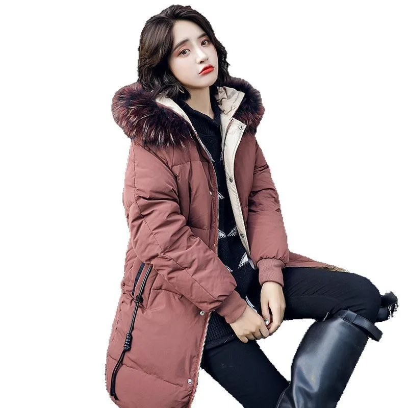 

2020 Faux Fur Parkas Women Down Jacket Plus Size Womens Parkas Thicken Outerwear hooded Winter Coat Female Jacket Cotton padded