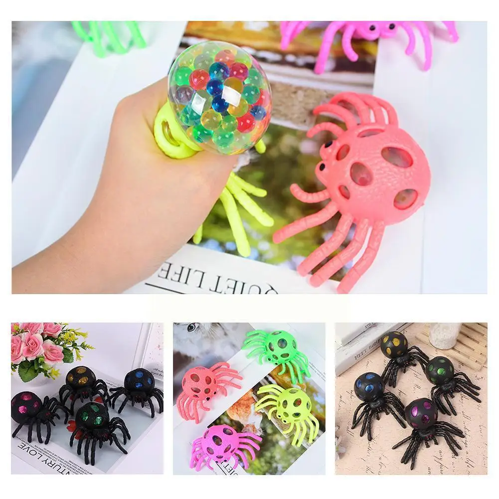 

1pcs Halloween Spider Model Tricky Simulation Toys Hand Pinch Relax And Vent Ball Decompression Squeeze Toys For C R4a6