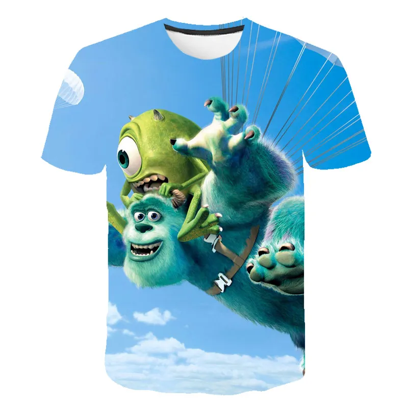

2021 Fashion Monsters Graphic T Shirt For Kids Funny Cartoon Anime Children Clothes Boys And Girls Short Sleeve Tees Summer Tops
