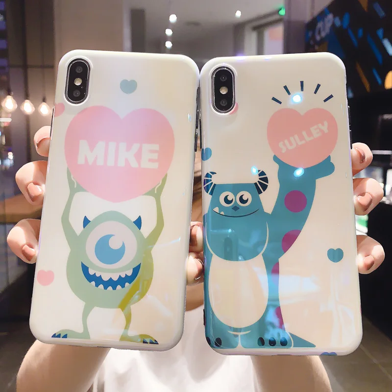 Чехол для iphone XS max с милыми монстрами, мягкий чехол Sullivan Mike для iphone 11 pro 7 8 plus 8 X XR 6 6s 6s p blue ray Shell+ подставка
