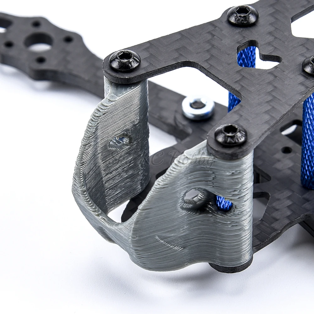 Kit de cuadro de 3 pulgadas, 150mm/4 pulgadas, 175mm, tablero de fibra de carbono ligero X tipo 3K, Dron FPV, cuadric&oacute;ptero con impresi&oacute;n 3D-2