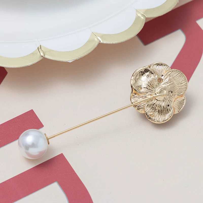 Романтическая брошь RHao в виде черной розы булавки милые эмалированные черного