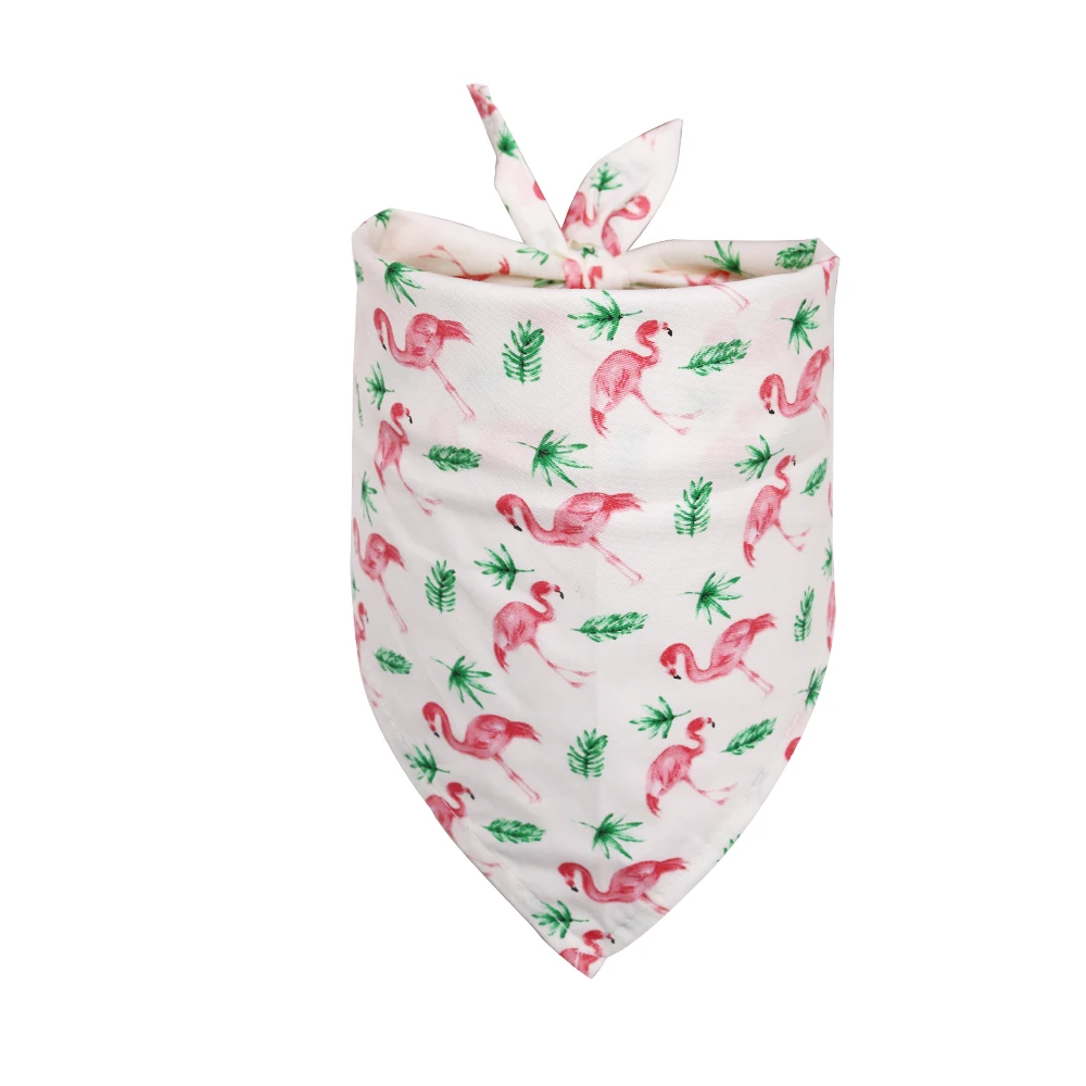 50X Summer Rain Forest&ampFlamingo Pet Puppy Dog Scarf Bandanas Adjustable Kids/Baby Bibs Triangular Accessories Supplies | Дом и сад