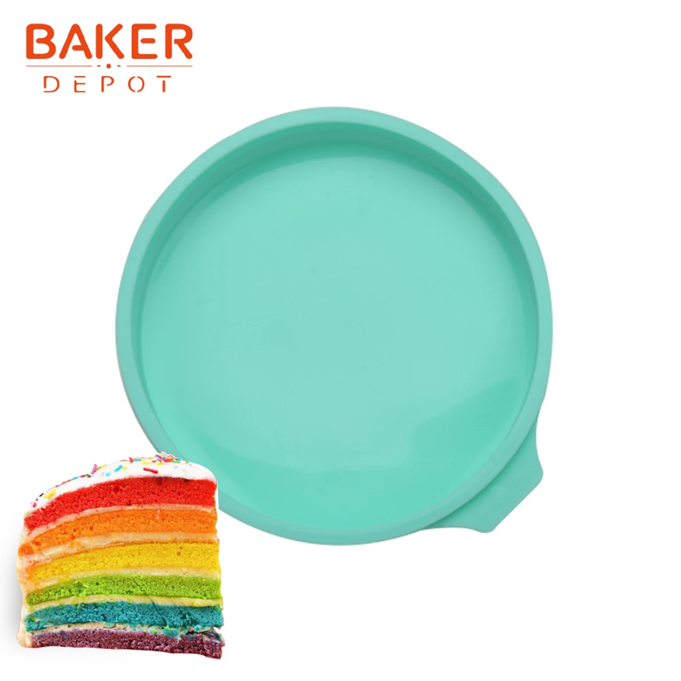 BAKER DEPOT, силиконовая форма для торта, выпечки, КРУГЛЫЙ пудинг, хлеб, радужная форма для торта, форма для пиццы, украшение торта, сделай сам, на день рождения
