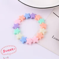 10pcs the most new children small gift handmade colorful bracelet boutique custom cartoon five pointed star bracelet