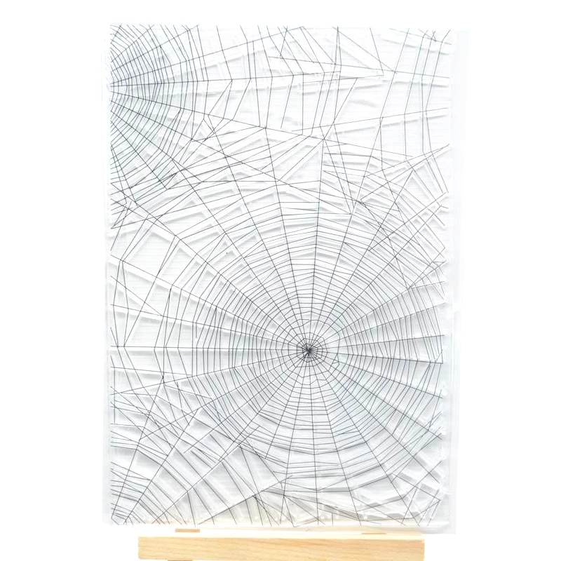 Cob веб-фон резиновый прозрачный штамп для украшения карт и скрепбукинга с днем