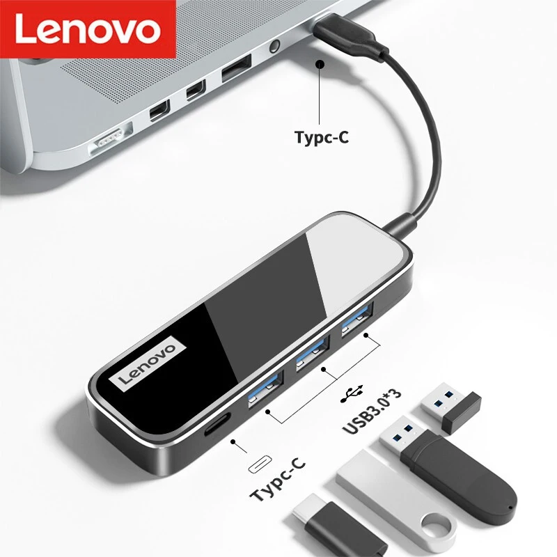 USB разветвитель Lenovo с 3 портами 0 и зарядным устройством|USB-хабы| |