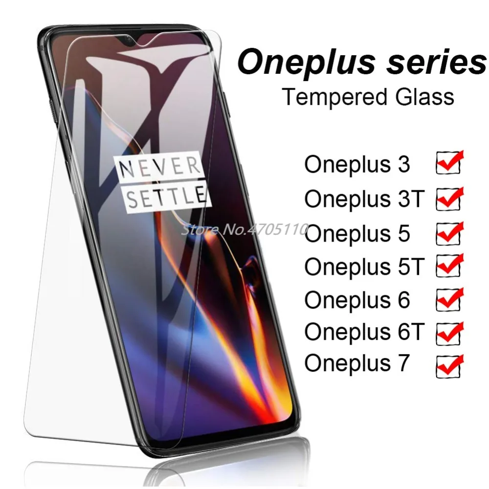 Чехол из закаленного стекла для OnePlus 3 3T 5T 6 6T 7 защита экрана телефона Защитное