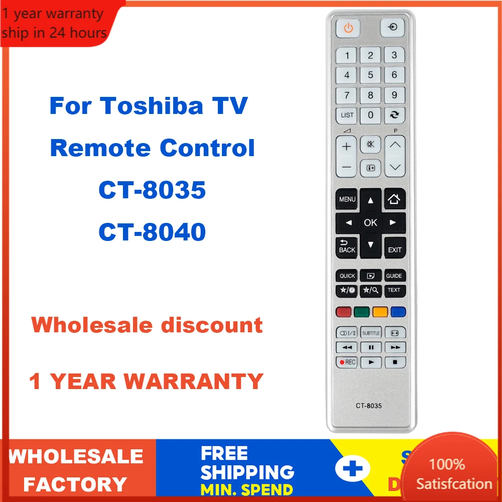 New Remote Control CT-8040 CT-8035 For TV Toshiba LED LCD 3D