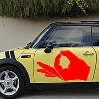 diy ok gesture stickers voiture fashion cartoon car sticker window decoration personality vinyl decals