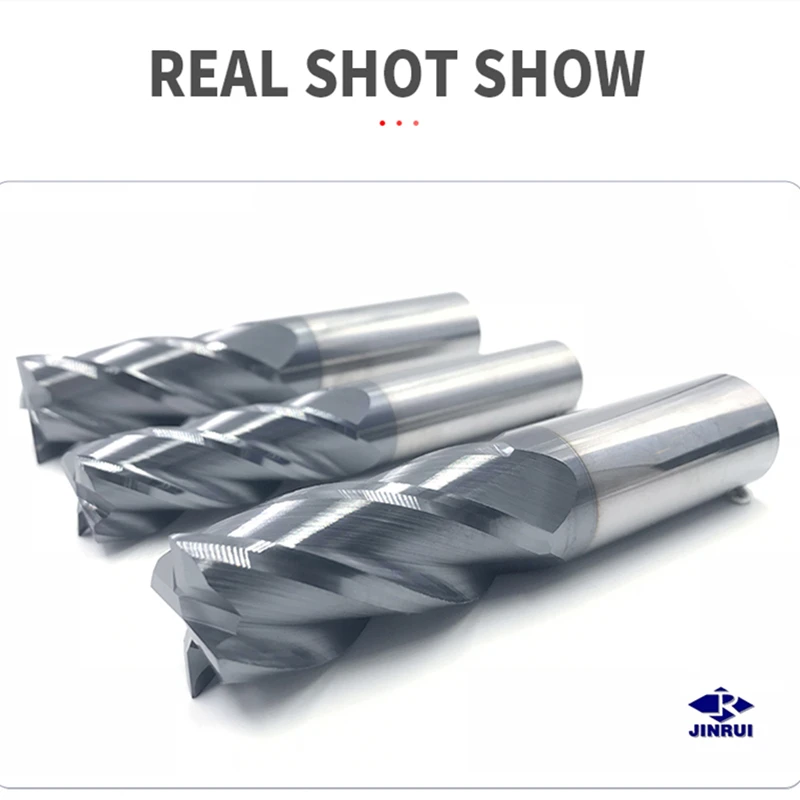 

JINRUI 55 degree tungsten steel end mill carbide CNC flat-bottom cutter CNC milling cutter mold 4-blade coating milling cutter