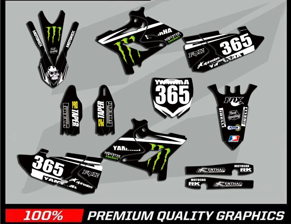 Графика команды на заказ фоны наклейки для YAMAHA YZ125 YZ250 YZ 125 YZ 250 125YZ