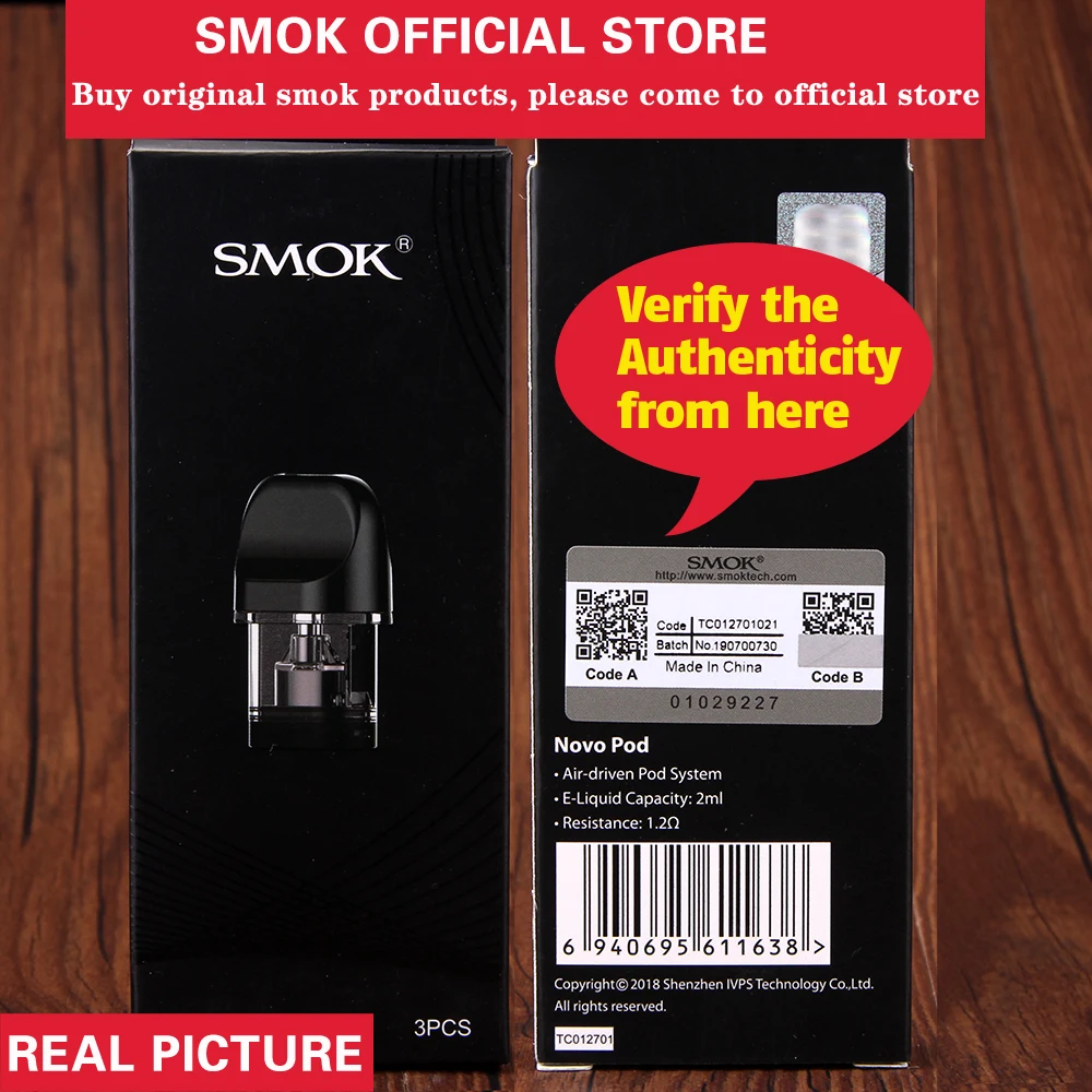 Оригинальный картридж SMOK NOVO 10 коробок сменный многоразовый 2 мл для электронной