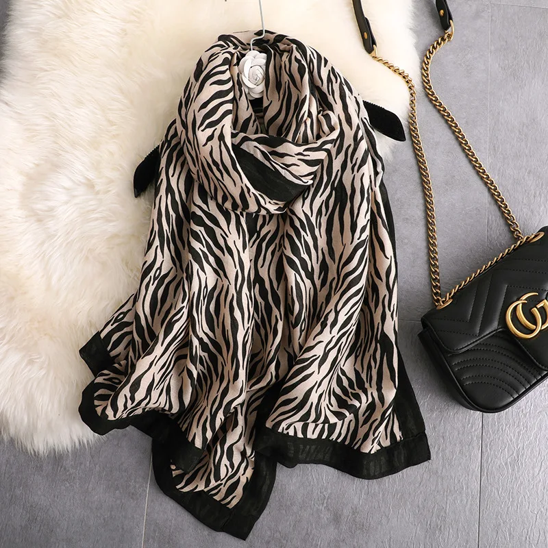 Шарф с принтом на шее платок зебры мягкие шали пончо и накидки Echarpe Femme |