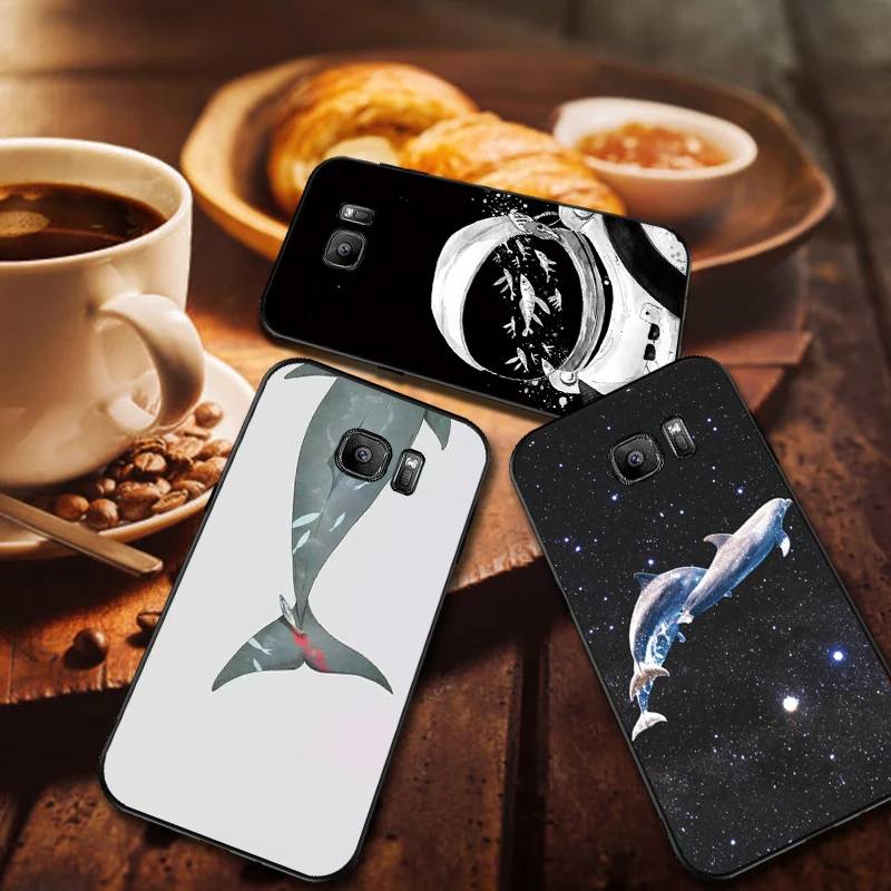 Черно-белый КИТ Мягкий силиконовый чехол для телефона samsung A3 4 5 6 Plus 7 8 910 20 30 40 50 60 70