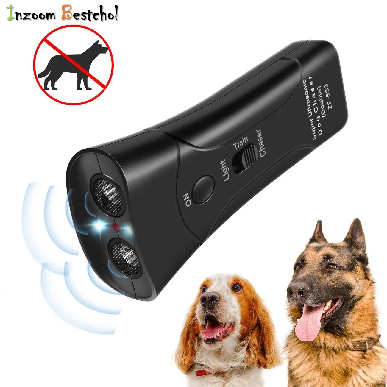 Pet Dog Anti Barking Repeller Stop Bark Training Device Trainer LED Ultrasonic Anti Barking Ultrasonic Without Battery