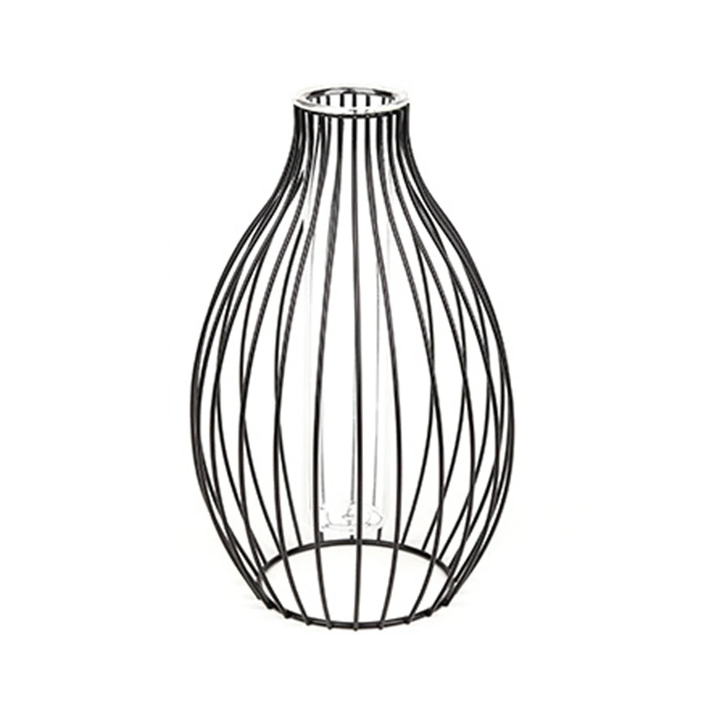 

Flower Vases with Iron Art Frame Simple Family Flower Rack Tabletop Display Holder for Wedding Table Office Living Room Decor