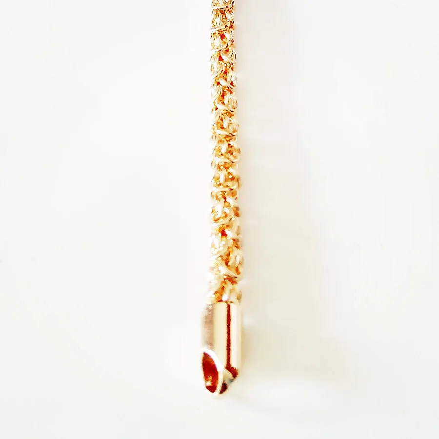 Новые ювелирные изделия цвета розового золота звенья цепи длиной 21 см из меди и