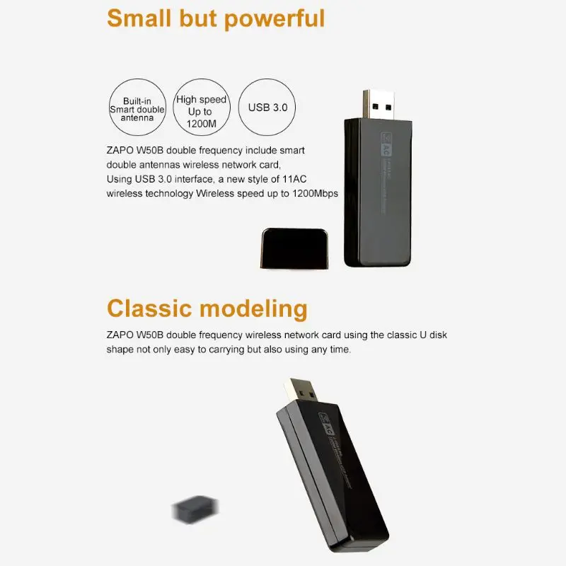 Мини 2,4G/5,8G двухдиапазонный wifi USB 3,0 1200Mbps LAN беспроводной адаптер приемник сетевая карта встроенная антенна для Windows Linux