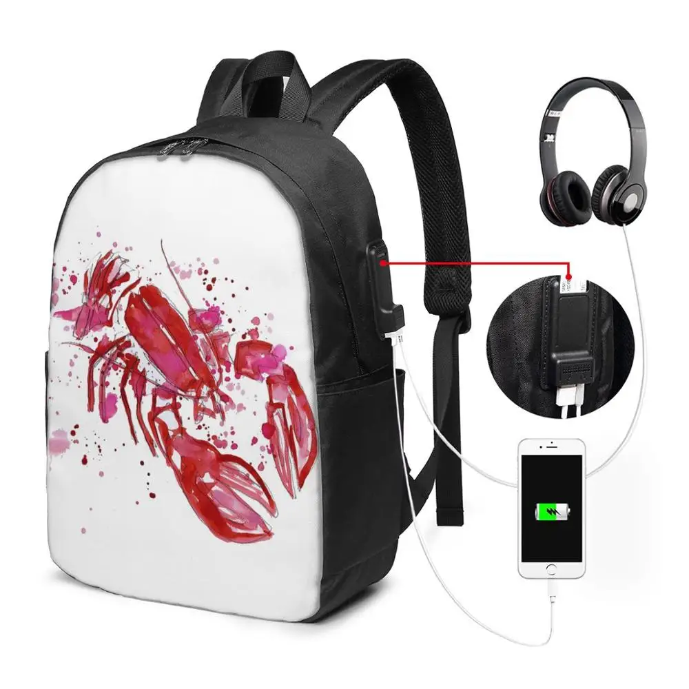 

Lobster Backpack Lobster Backpacks High quality Men - Women Bag Teenage Pattern School Multi Function Bags