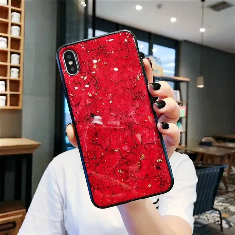 b Блестящий Мраморный чехол для телефона для iPhone 6, 6 S, 8, 7 Plus, X, 11 Pro, чехол с 3D рисунком, мягкая задняя крышка из ТПУ для iPhone 7, 8 Plus, iPhone XR 11 - Цвет: b