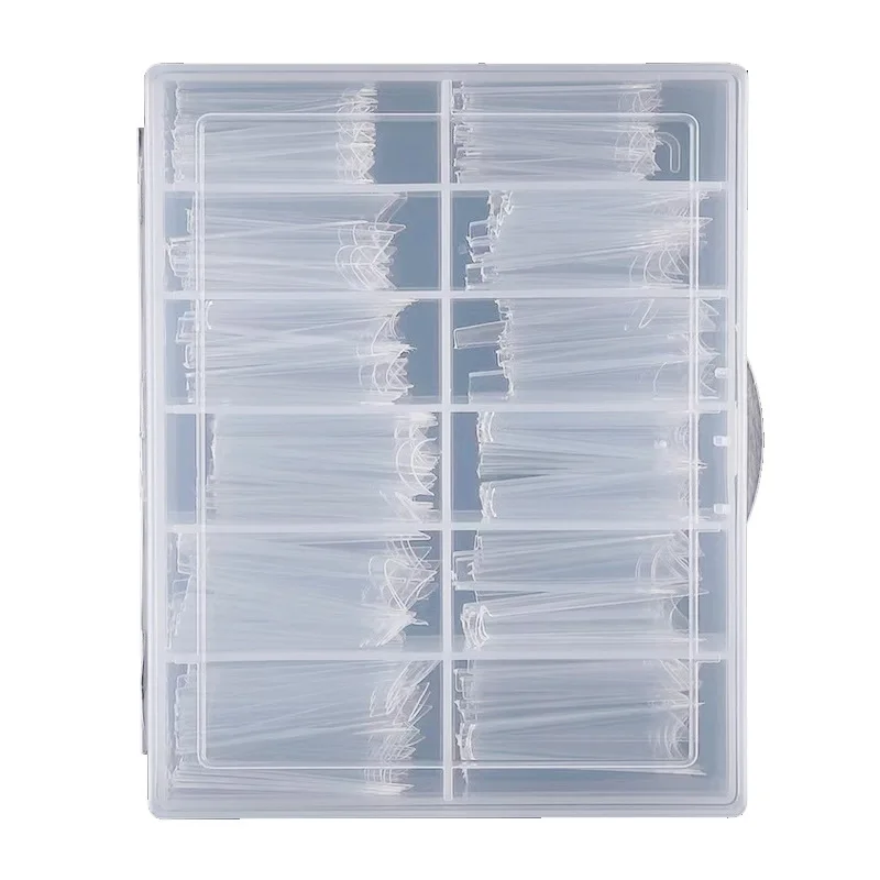 

Nail Art Lengthen Cowboy Transparent Natural Color French Flat Head Beauty Casual Stage Party 240 Pieces/Box
