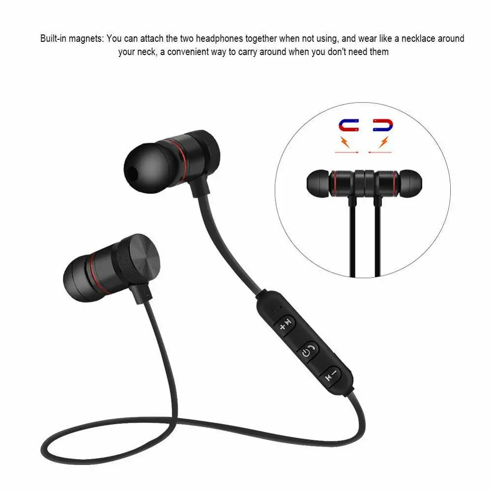 Водонепроницаемая Bluetooth Спортивная гарнитура Магнитная Беспроводная