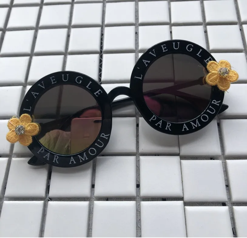 Женские солнцезащитные очки с цветами маленькие круглые ручной работы большие