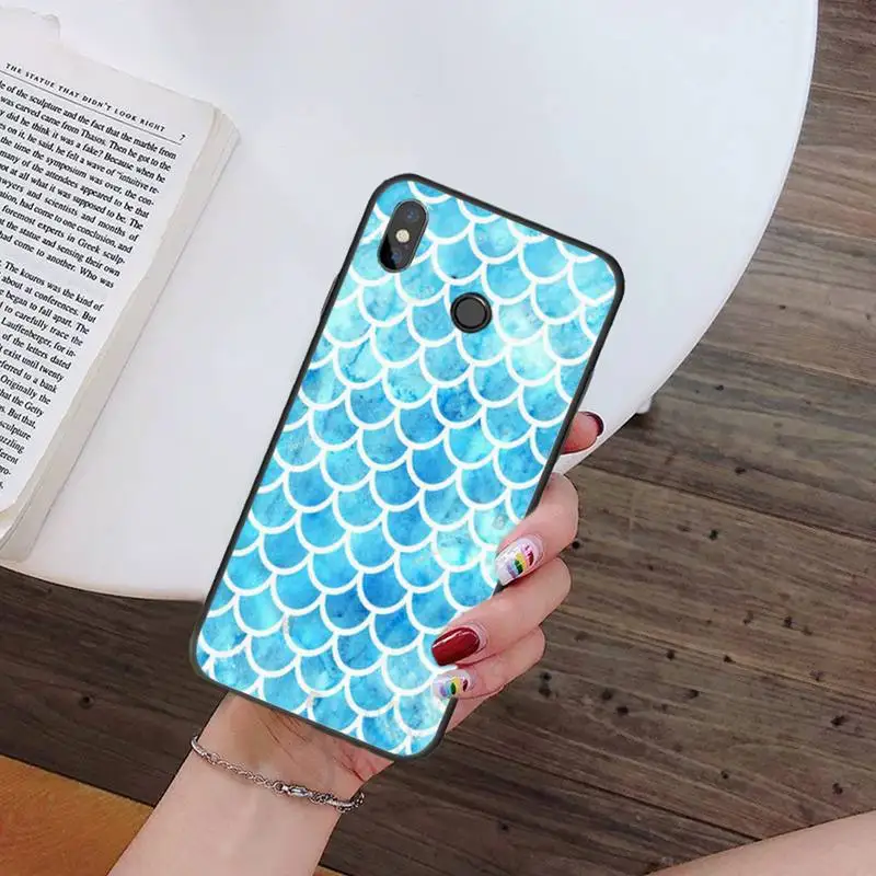 

Fish scale aesthetics pattern Phone Case For Xiaomi Redmi note 7 8 9 t k30 max3 9 s 10 pro lite
