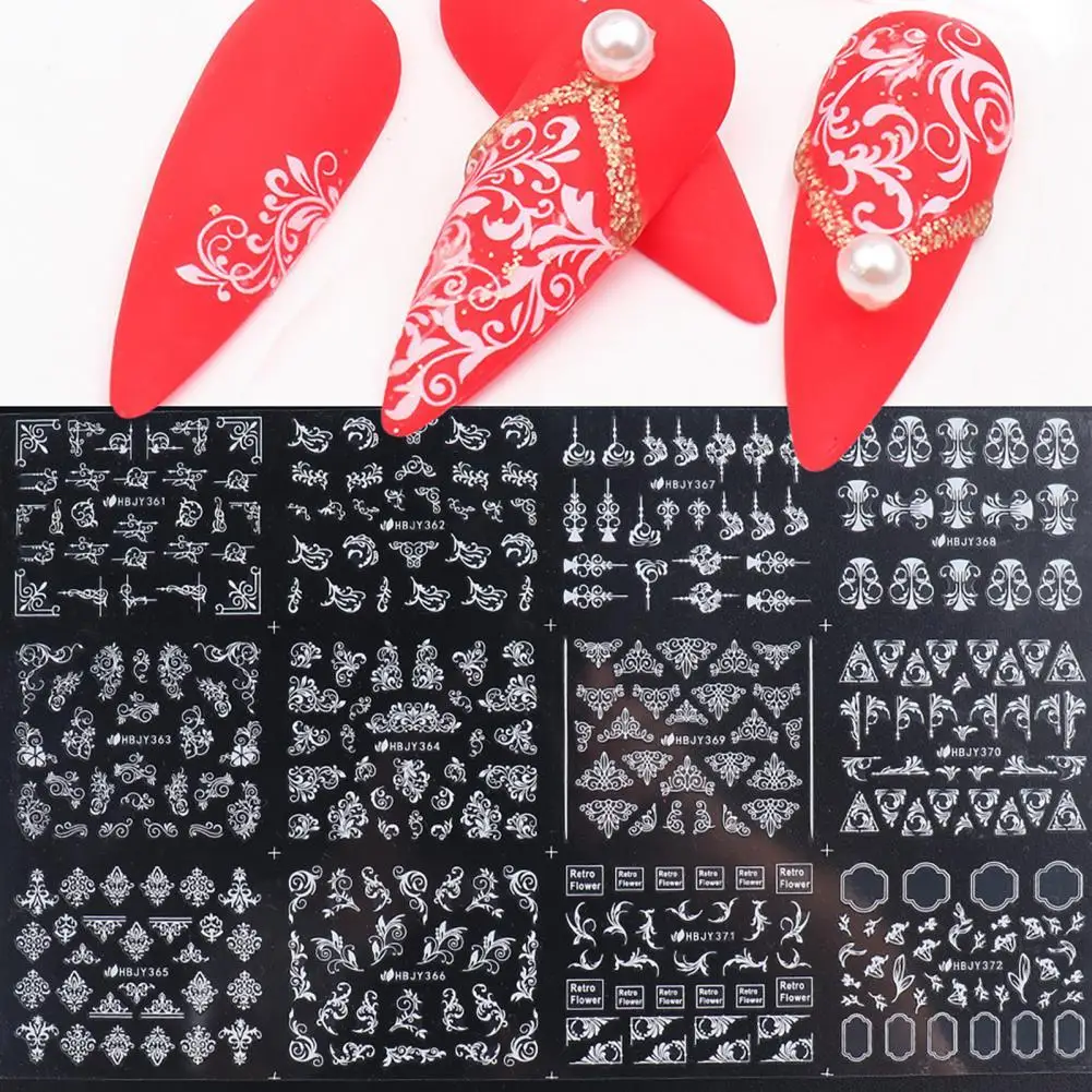

Nail Foils Decoration Stickers Sparkly Geometry Winter Decals Nail Sticker Delicate Nail Decals