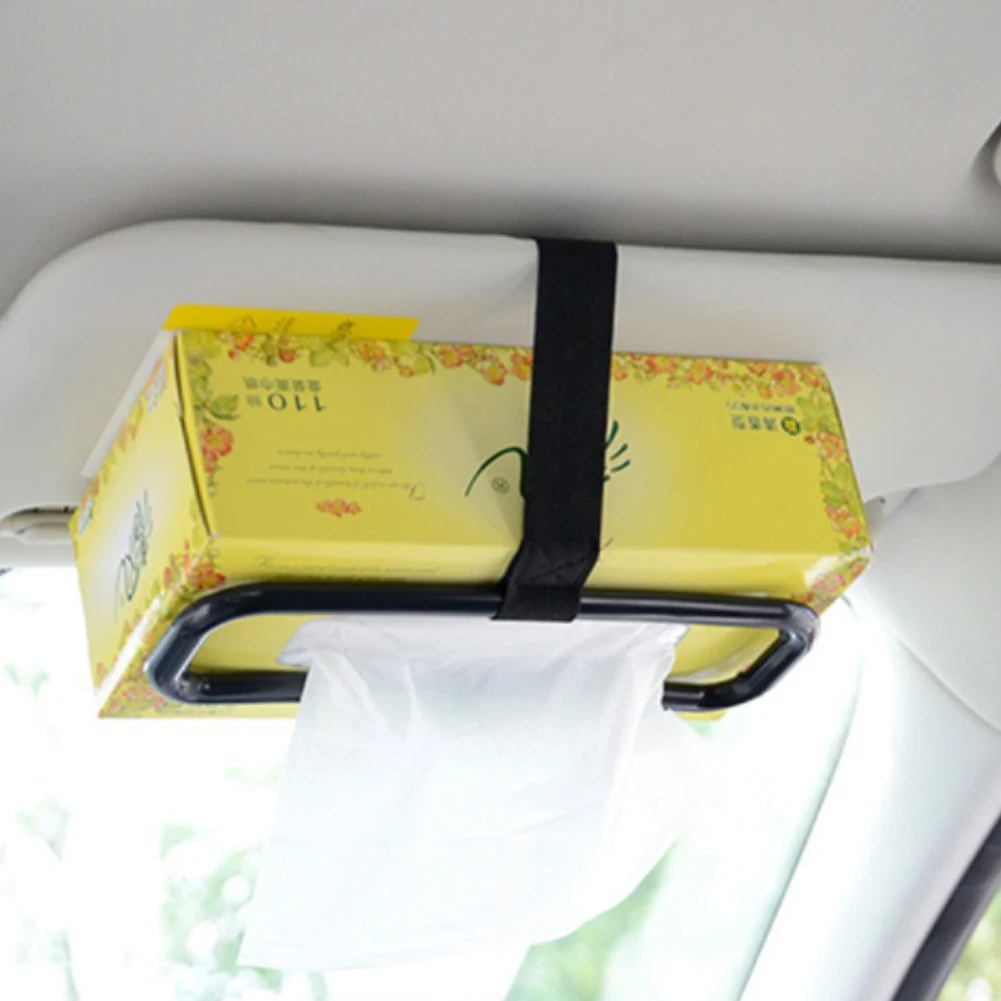 

Portable Universal Car Mount Organizer Auto Accessories Car Sun Visor Tissue Box Holder Napkin Seat Back Bracket Easy To Install