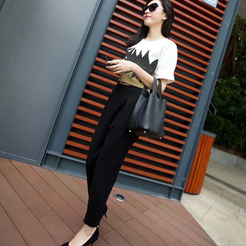 Повседневные брюки-дудочки женские осенние Pantalon Femme офисный костюм для дам брюки