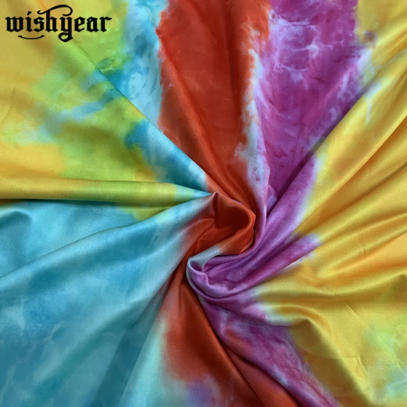 

Women Tie-dye Print Jumpsuit Spaghetti Strap V-neck Elastic Loose Floor-length Jumpsuits Female Bohemian Beach Outfits 2021